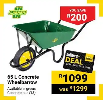 Builders Warehouse 65 L Concrete Wheelbarrow offer