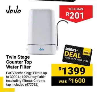 Builders Warehouse Twin Stage Counter Top Water Filter offer