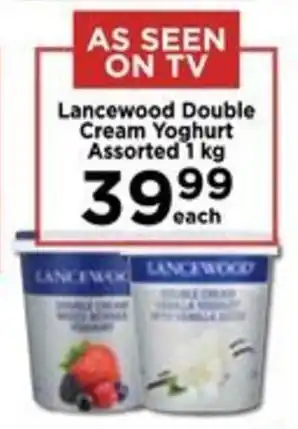 Food Lover's Market Lancewood Double Cream Yoghurt Assorted 1kg offer