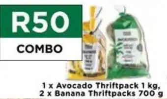 Food Lover's Market 1 x Avocado Thriftpack 1kg, 2 x Banana Thriftpacks 700g offer