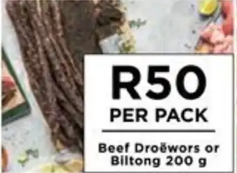 Food Lover's Market Beef Droewors or Biltong 200g offer