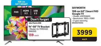 Makro SKYWORT108 cm (43") Smart FHD Google TV offer