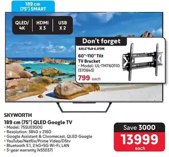 Makro SKYWORTH 189 cm (75") QLED Google TV offer