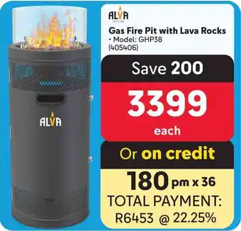 Makro ALVA Gas Fire Pit with Lava Rocks offer