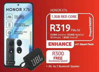 Metro Home Centre HONOR X7b + JBL Go 3 Bluetooth Speaker offer