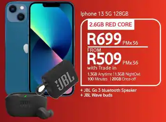 Metro Home Centre Iphone 13 5G 128GB + JBL Go 3 bluetooth Speaker + JBL Wave buds offer