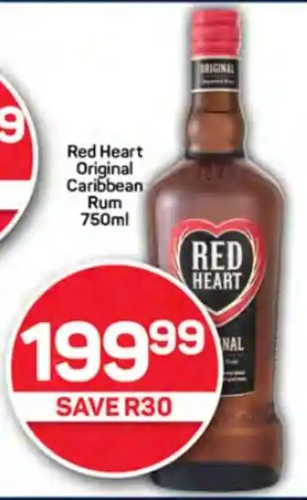 Pick n Pay Liquor Red Heart Original Caribbean Rum 750ml offer