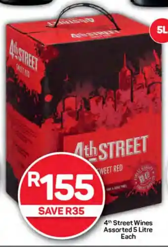 Pick n Pay Liquor 4th Street Wines Assorted 5 Litre Each offer