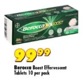 Shoprite Berocca Boost Effervescent Tablets 10 per pack offer