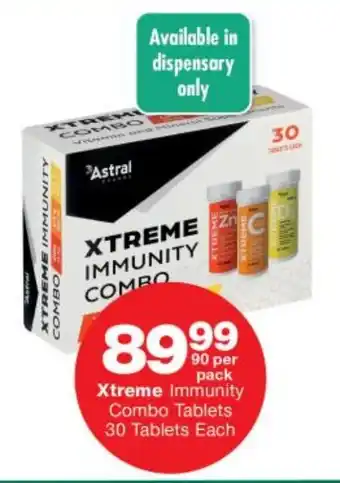 Shoprite Xtreme Immunity Combo Tablets 30 Tablets Each offer