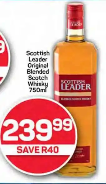Pick n Pay Scottish Leader Original Blended Scotch Whisky 750ml offer