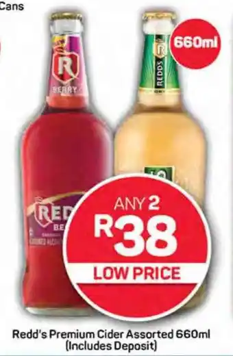 Pick n Pay Redd's Premium Cider Assorted 660ml (Includes Deposit) offer