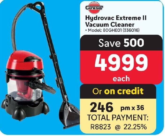 GENESIS Hydrovac Extreme II Vacuum Cleaner offer at Makro