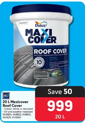 Makro Dulux 20 L Maxicover Roof Cover offer