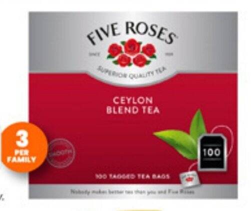 Five Roses Tea Bags Offer At Take N Pay