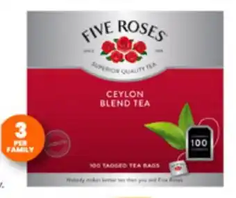 Take 'n Pay FIVE ROSES TEA BAGS offer