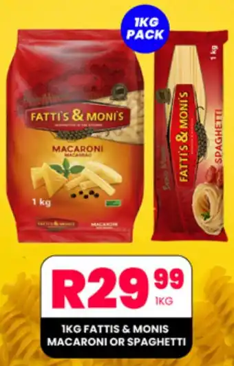 Take 'n Pay 1KG FATTIS & MONIS MACARONI OR SPAGHETTI offer
