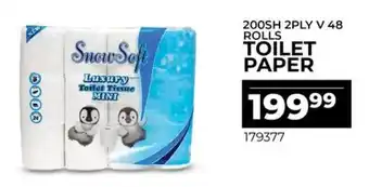 200SH 2PLY V 48 ROLLS TOILET PAPER