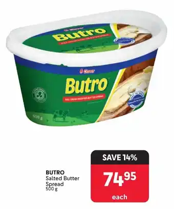 Makro BUTRO Salted Butter Spread 500g offer