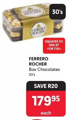 Makro FERRERO ROCHER Box Chocolates 30's offer