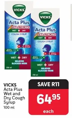 Makro VICKS Acta Plus Wet and Dry Cough Syrup 100ml offer