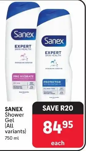 Makro SANEX Shower Gel (All variants) 750 ml offer