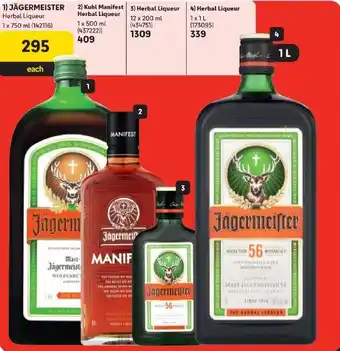 Makro JÄGERMEISTER Herbal Liqueur 1x750ml offer