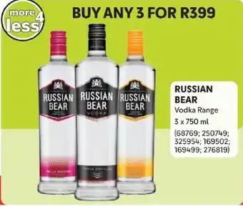 Makro RUSSIAN BEAR Vodka Range offer