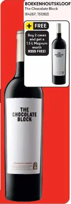 Makro BOEKENHOUTSKLOOF The Chocolate Block + FREE 1.5 L Magnum worth offer