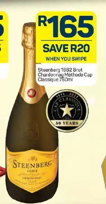 Pick n Pay Liquor Steenberg 1682 Brut Chardonnay Methode Cap Classique 750ml offer