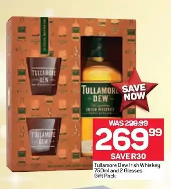 Pick n Pay Liquor Tullamore Dew Irish Whiskey 750ml and 2 Glasses Gift Pack offer