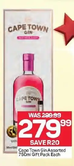 Pick n Pay Liquor Cape Town Gin Assorted 750ml Gift Pack each offer
