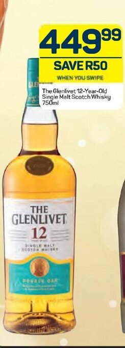 Pick n Pay Liquor The Glenlivet 12-Year-Old Single Malt Scotch Whisky 750ml offer