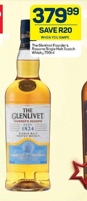 Pick n Pay Liquor The Glenlivet Founder's Reserve Single Malt Scotch Whisky 750ml offer