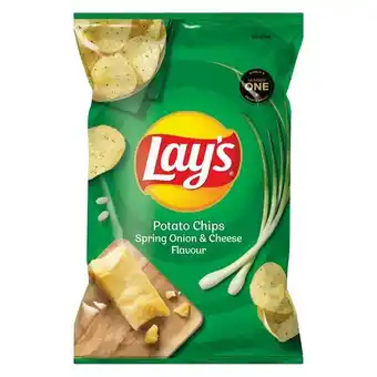 Pick n Pay Liquor Lay's Spring Onion & Cheese Flavoured Potato Chips 120g offer