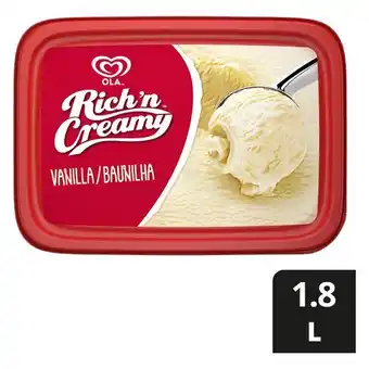 Pick n Pay Liquor Ola Rich n Creamy Vanilla Flavoured Ice Cream Tub 1.8l offer