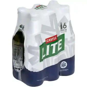 Checkers Liquor Shop Castle Lite Beer Bottles 6 x 330ml offer