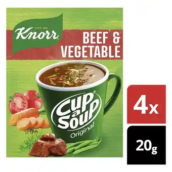 Pick n Pay Liquor Knorr Cup-A-Soup Beef & Vegetable Instant Soup 4 x 20g offer