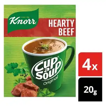 Knorr Cup-A-Soup Hearty Beef Instant Soup 4 x 20g