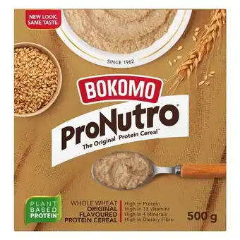 Pick n Pay Liquor Bokomo Pronutro Whole Wheat Orginal 500g offer