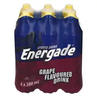 Pick n Pay Liquor Energade Sports Drink Grape 6 x 500ml offer