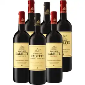 Shoprite Liquor Kanonkop Kadette Assorted Red Wine Blend Bottles 6 x 750ml offer