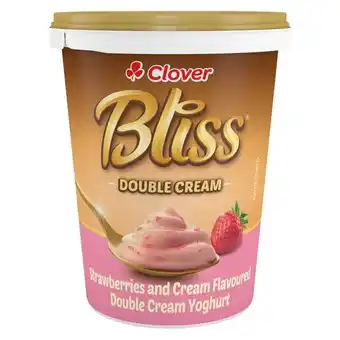 Pick n Pay Liquor Clover Bliss Strawberry & Cream Double Cream Yoghurt 500g offer