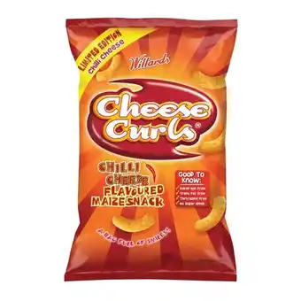 Willards Cheese Curls Chilli 150g