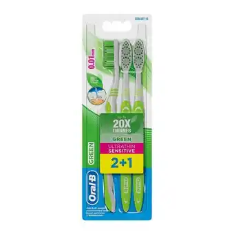 Pick n Pay Liquor Oral-B Ultra Thin Sensitive Green Toothbrush 3 Pack offer