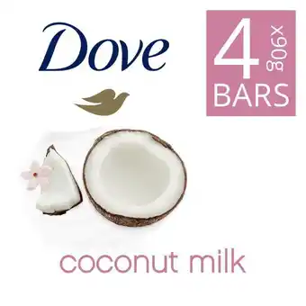 Pick n Pay Liquor Dove Purely Pampering Coconut Milk Beauty Soap 4 x 90g offer