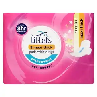 Lil-lets Scented Maxi Thick Super Pads 8s