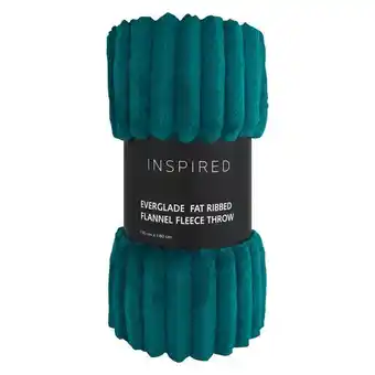Pick n Pay Liquor Inspired Everglade Fat Ribbed Flannel Fleece Throw 150 x 180cm offer