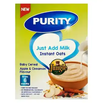 Pick n Pay Liquor Purity Baby Instant Oats Cereal Apple & Cinnamon From 6+ Months 250g offer