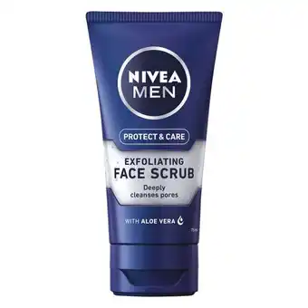 Pick n Pay Liquor Nivea For Men Exfoliating Face Scrub 75ml offer